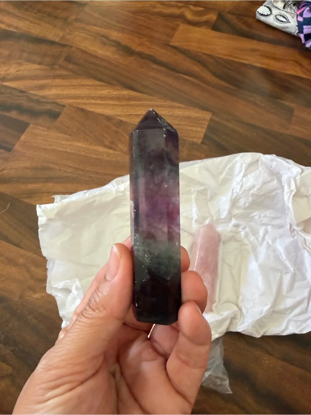 Crystal Towers - Rose Quarts, clear quarts and rainbow fluorite